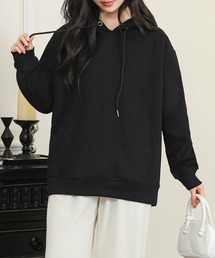 フード付き ポケット 長袖 スウェット プルオーバー