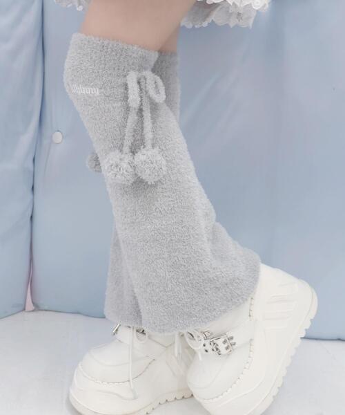 Whinny(ホワイニー)の「Whinny/しらたまもちもちキック(レッグウォーマー・レディース・ホワイト/グレー/ブラック・FREE)」の1枚目の写真
