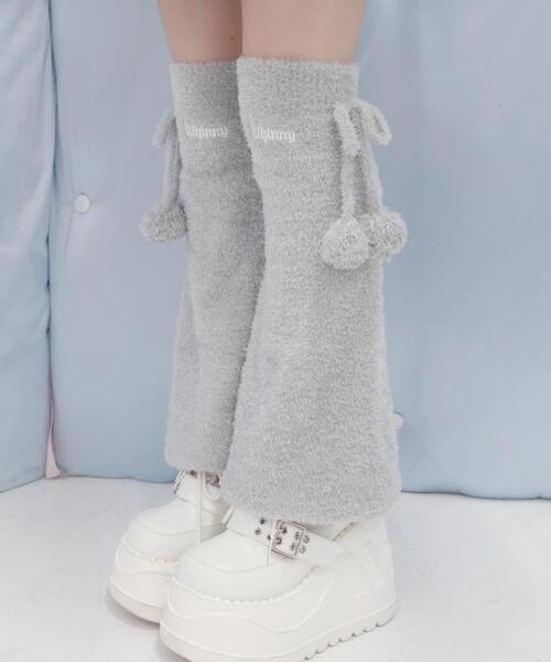 Whinny(ホワイニー)の「Whinny/しらたまもちもちキック(レッグウォーマー・レディース・ホワイト/グレー/ブラック・FREE)」の5枚目の写真