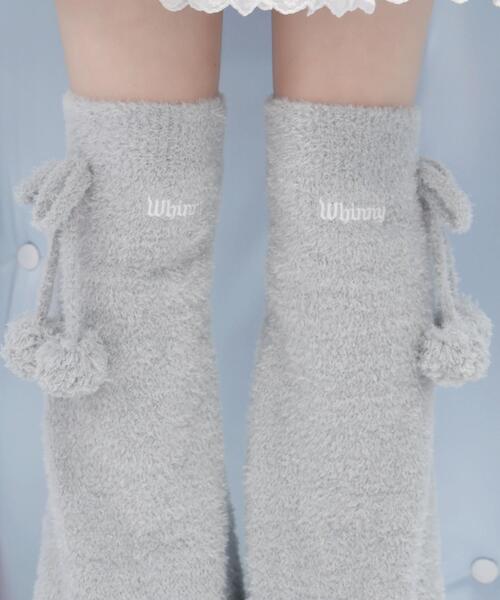 Whinny(ホワイニー)の「Whinny/しらたまもちもちキック(レッグウォーマー・レディース・ホワイト/グレー/ブラック・FREE)」の6枚目の写真
