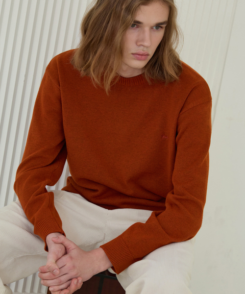 NODU（ノードユー）の「メイプル ベーシック ラウンド ニット [オレンジ]（ニット/セーター・メンズ・その他・LARGE/MEDIUM）」の2枚目の写真