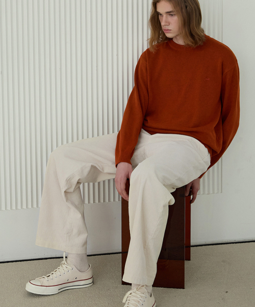 NODU（ノードユー）の「メイプル ベーシック ラウンド ニット [オレンジ]（ニット/セーター・メンズ・その他・LARGE/MEDIUM）」の3枚目の写真