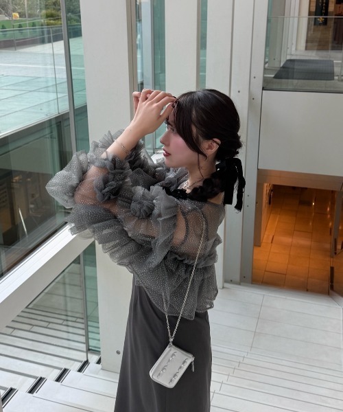 フリルラメチュールオケージョンワンピース（ワンピース）｜mellowneon