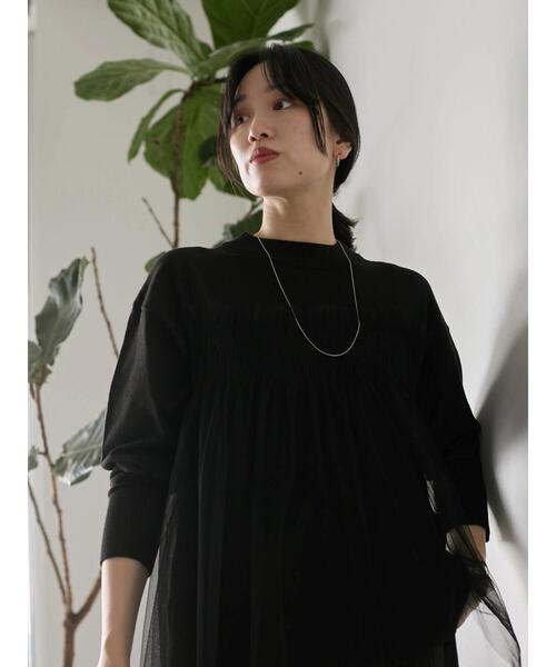 セール】◎チュールドッキングニット（ニット/セーター）｜Samansa