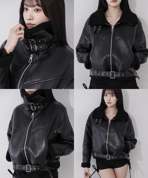 新色追加！／3color 】B-3ベルテッドヴィンテージレザーボアムートン