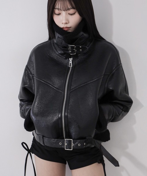 新色追加！／3color 】B-3ベルテッドヴィンテージレザーボアムートン