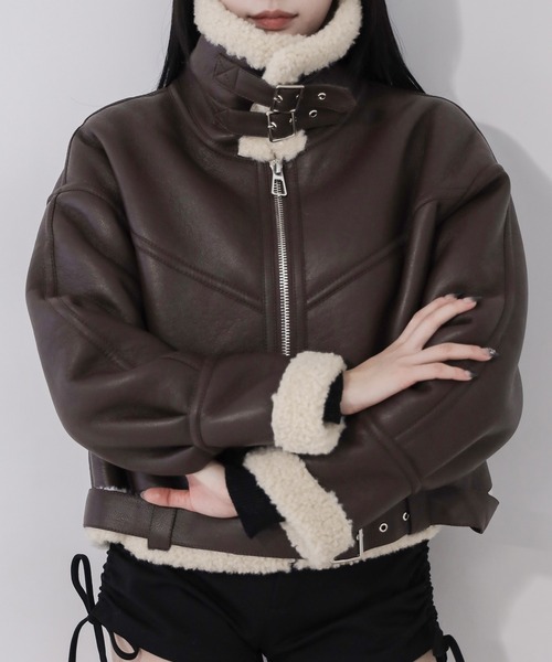 新色追加！／3color 】B-3ベルテッドヴィンテージレザーボアムートン