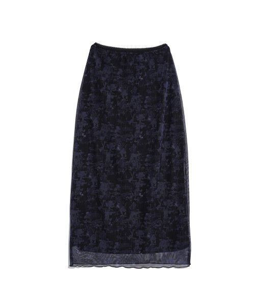 HIGH SCHOOL DISCO(ハイスクールディスコ)の「FOG LONG MESH SKIRT_DEEP BLUE(スカート・レディース・その他・FREE)」の1枚目の写真