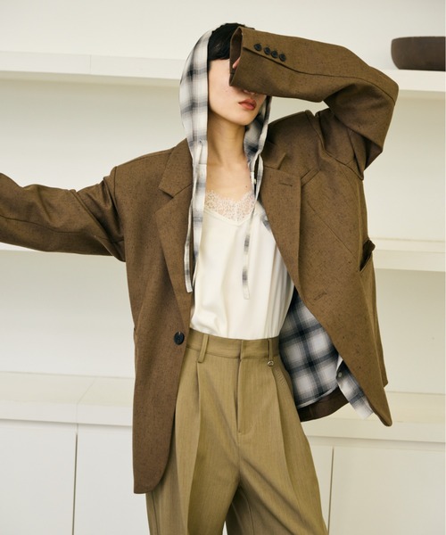 AIC.（エーアイシー）の「シアーチェックフーディーオーバーシャツ（シャツ/ブラウス・レディース・その他1・FREE）」の13枚目の写真