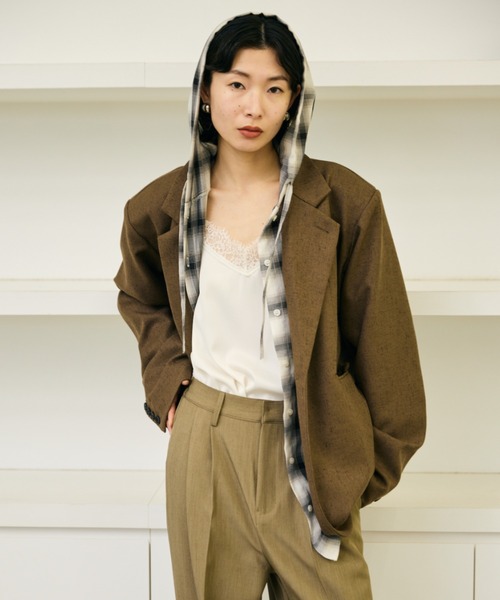 AIC.（エーアイシー）の「シアーチェックフーディーオーバーシャツ（シャツ/ブラウス・レディース・その他1・FREE）」の14枚目の写真