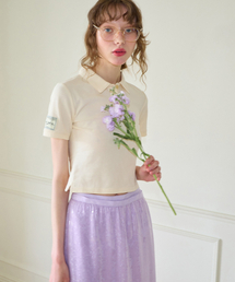 Label Short Pique Shirt_ Ivory