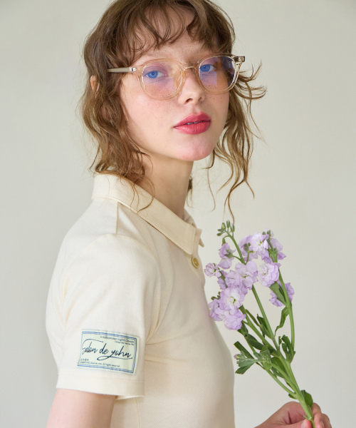 SALON DE YOHN(サロンドヨーン)の「Label Short Pique Shirt_ Ivory(ポロシャツ・レディース・その他・MEDIUM/SMALL)」の2枚目の写真