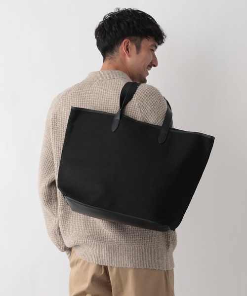 FOUND GOOD(ファウンドグッド)の「シンプルトートバッグ(トートバッグ・メンズ・ブラック/ベージュ系・フリー)」の2枚目の写真