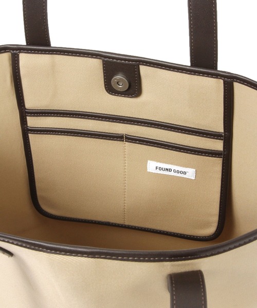 FOUND GOOD(ファウンドグッド)の「シンプルトートバッグ(トートバッグ・メンズ・ブラック/ベージュ系・フリー)」の15枚目の写真