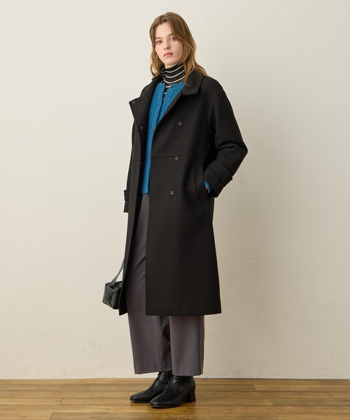 セール】スタンドカラーロングコート（その他アウター）｜LE SOUK