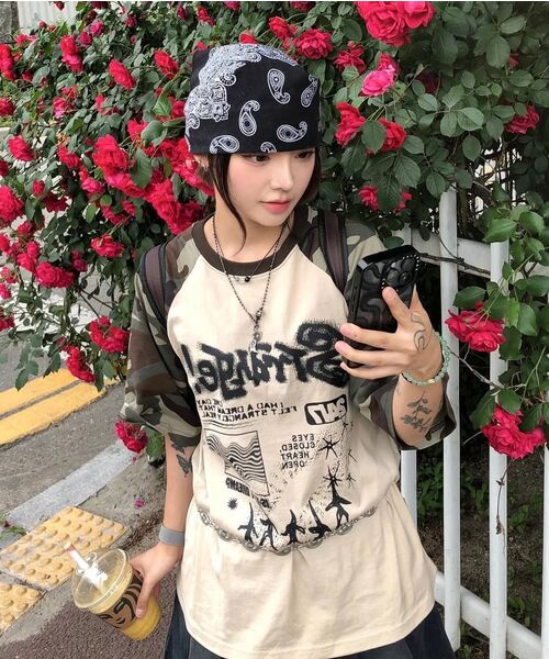 MAINBOOTH(メインブース)の「ストレンジドリームTシャツ(CAMO)(Tシャツ/カットソー・レディース・その他・3/1/2)」の8枚目の写真