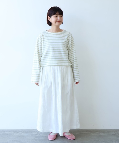bulle de savon(ビュルデサボン)の「patchwork ジャガード スカート(スカート・レディース・ホワイト/ネイビー・FREE)」の18枚目の写真
