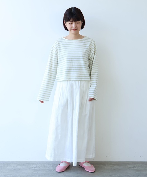 bulle de savon(ビュルデサボン)の「patchwork ジャガード スカート(スカート・レディース・ホワイト/ネイビー・FREE)」の17枚目の写真