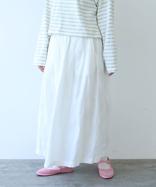 bulle de savon(ビュルデサボン)の「patchwork ジャガード スカート(スカート・レディース・ホワイト/ネイビー・FREE)」の15枚目の写真