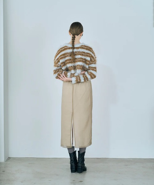 merrylatte(メリーラテ)の「multi border shaggy knit(ニット/セーター・レディース・ベージュ・FREE)」の13枚目の写真