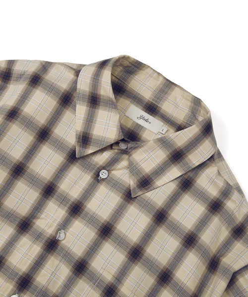YALE（イェール）の「ルーズフィットマルチチェックシャツ_ベージュ（シャツ/ブラウス・レディース・その他・LARGE/X-LARGE）」の4枚目の写真