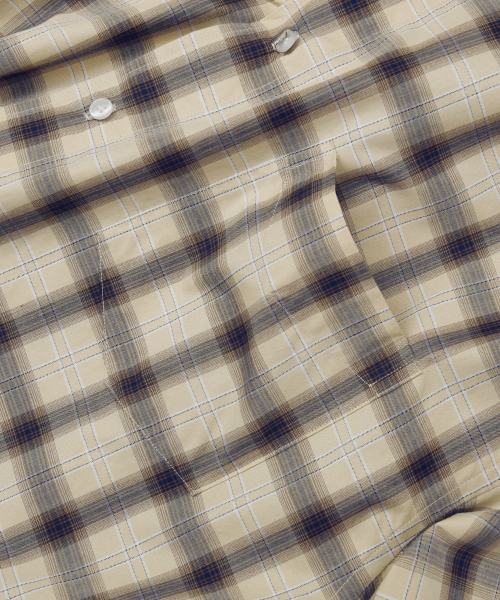 YALE（イェール）の「ルーズフィットマルチチェックシャツ_ベージュ（シャツ/ブラウス・レディース・その他・LARGE/X-LARGE）」の6枚目の写真
