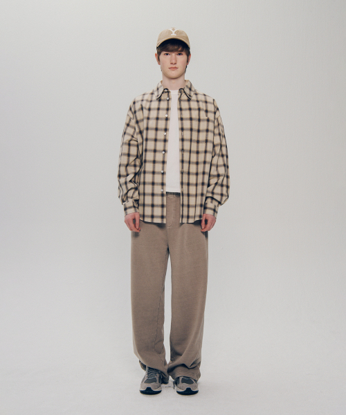 YALE（イェール）の「ルーズフィットマルチチェックシャツ_ベージュ（シャツ/ブラウス・レディース・その他・LARGE/X-LARGE）」の9枚目の写真