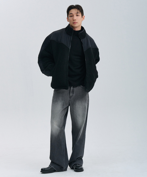 NINEZ(ナインゼット)の「ダンブルフリースジップアップ(その他アウター・メンズ・ブラック・X-LARGE/MEDIUM/LARGE)」の2枚目の写真
