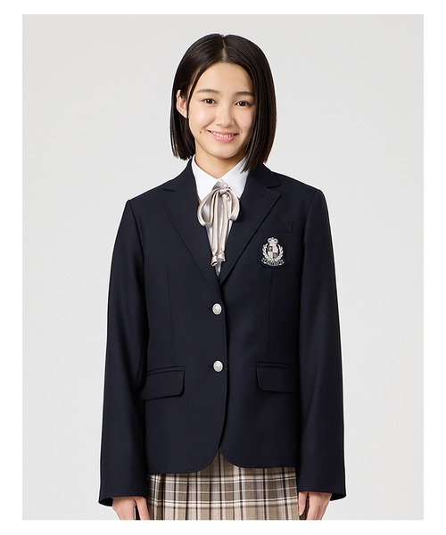 EASTBOY(イーストボーイ)の「ジャケット さくらエンブレム ブレザー 2つボタン ウォッシャブル 通学 学生 制服 学生服 スクール 入学式 卒業式(テーラードジャケット・キッズ・ネイビー・13号/11号/9号/7号)」の1枚目の写真
