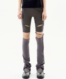 OJOS（オホス）の「Thigh Slit Shorts Leggings / Stone Brown（レギンス/スパッツ）」