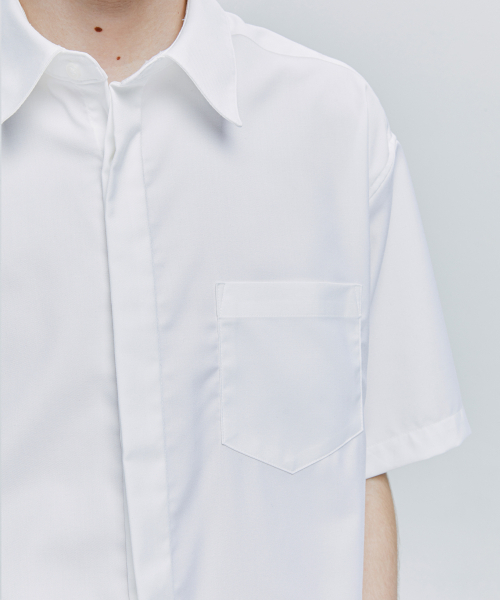 S SY（エスエスワイ）の「[スリムタイセット] ファインツイルティップハーフシャツホワイト（シャツ/ブラウス・メンズ・その他・LARGE/MEDIUM）」の6枚目の写真