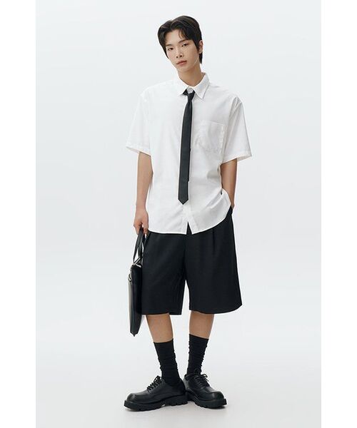S SY（エスエスワイ）の「[スリムタイセット] ファインツイルティップハーフシャツホワイト（シャツ/ブラウス・メンズ・その他・LARGE/MEDIUM）」の8枚目の写真