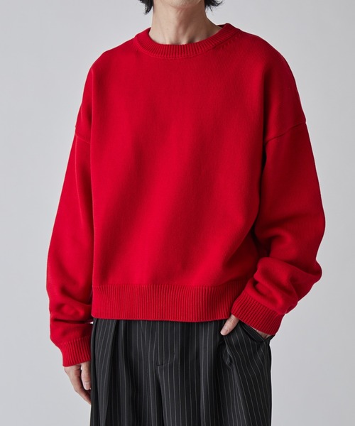 クロップドクルーネックニット（ニット/セーター）｜Lui's（ルイス）の