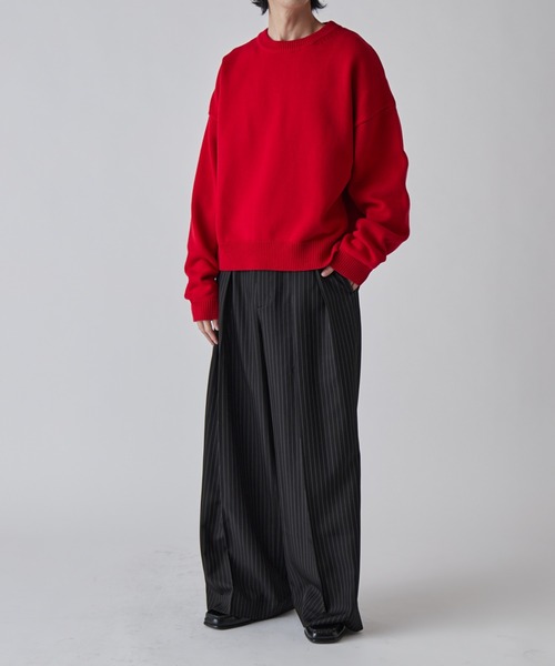 クロップドクルーネックニット（ニット/セーター）｜Lui's（ルイス）の