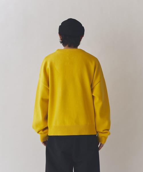Lui's（ルイス）の「クロップドクルーネックニット（ニット/セーター・メンズ・イエロー/レッド/ブラック/ブルー・S/M）」の12枚目の写真