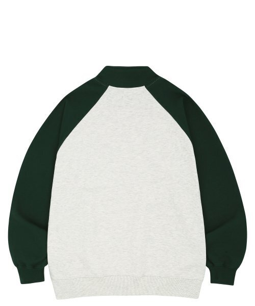 GAINSBORO(ゲインズボロ)の「GSBロゴラグランハーフジップ_オートミール/グリーン(スウェット・メンズ・その他・LARGE/MEDIUM/SMALL/X-LARGE)」の4枚目の写真