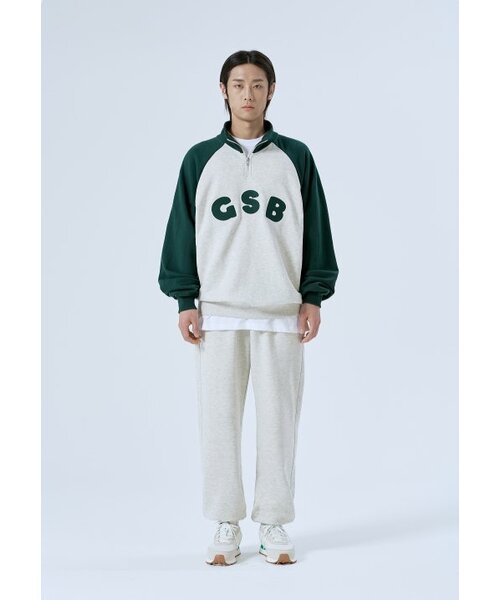 GAINSBORO(ゲインズボロ)の「GSBロゴラグランハーフジップ_オートミール/グリーン(スウェット・メンズ・その他・LARGE/MEDIUM/SMALL/X-LARGE)」の5枚目の写真