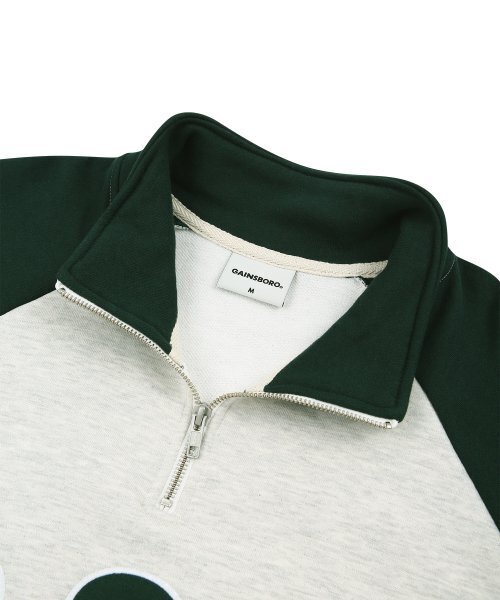 GAINSBORO(ゲインズボロ)の「GSBロゴラグランハーフジップ_オートミール/グリーン(スウェット・メンズ・その他・LARGE/MEDIUM/SMALL/X-LARGE)」の6枚目の写真