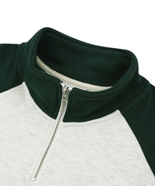 GAINSBORO(ゲインズボロ)の「GSBロゴラグランハーフジップ_オートミール/グリーン(スウェット・メンズ・その他・LARGE/MEDIUM/SMALL/X-LARGE)」の7枚目の写真