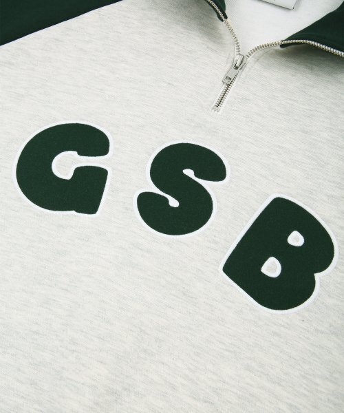 GAINSBORO(ゲインズボロ)の「GSBロゴラグランハーフジップ_オートミール/グリーン(スウェット・メンズ・その他・LARGE/MEDIUM/SMALL/X-LARGE)」の8枚目の写真