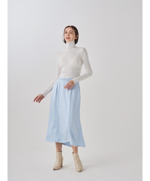 AMATERAS(アマテラス)の「camellia airy satin skirt(スカート・レディース・ライトブルー/アイボリー/イエロー/ライトピンク・SM/ML)」の3枚目の写真