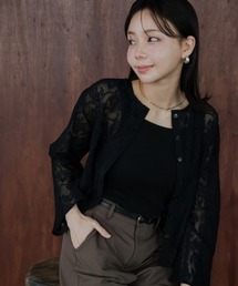 小さいサイズ 2WAYフレア袖レースブラウス 低身長さん・小柄女性