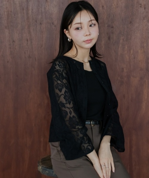 Petitjo(プッチージョ)の「小さいサイズ 2WAYフレア袖レースブラウス 低身長さん・小柄女性(シャツ/ブラウス・レディース・アイボリー/ブラック・PL/PM/PS/PSS)」の22枚目の写真