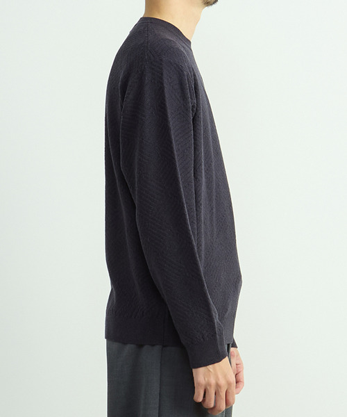 MEN'S MELROSE(メンズメルローズ)の「リンクスダイヤクルーネックニット(ニット/セーター・メンズ・グリーン/ホワイト/チャコールグレー・2/3/4)」の15枚目の写真
