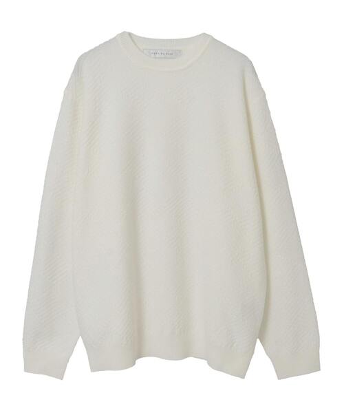 MEN'S MELROSE(メンズメルローズ)の「リンクスダイヤクルーネックニット(ニット/セーター・メンズ・グリーン/ホワイト/チャコールグレー・2/3/4)」の16枚目の写真