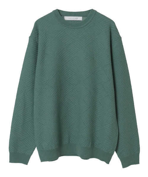 MEN'S MELROSE(メンズメルローズ)の「リンクスダイヤクルーネックニット(ニット/セーター・メンズ・グリーン/ホワイト/チャコールグレー・2/3/4)」の18枚目の写真