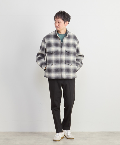 MEN'S MELROSE(メンズメルローズ)の「リンクスダイヤクルーネックニット(ニット/セーター・メンズ・グリーン/ホワイト/チャコールグレー・2/3/4)」の5枚目の写真