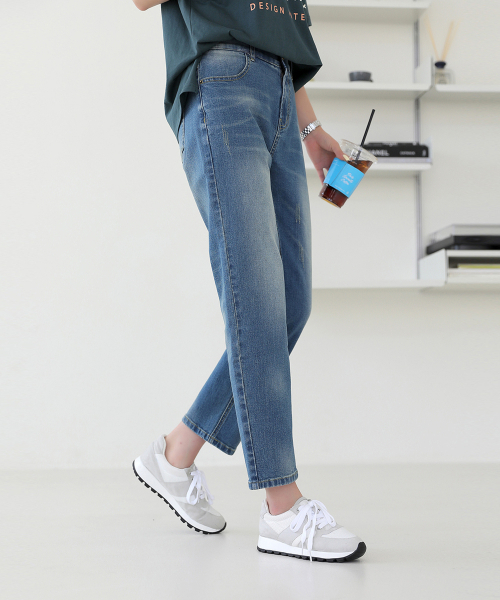 BBAEBBAE(ペッペ)の「速バンディング伸縮性良いスリム排気デニムパンツ(デニムパンツ・レディース・ブルー・SMALL/MEDIUM/X-LARGE/XX-LARGE)」の4枚目の写真