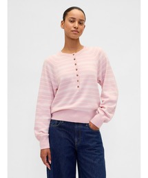 CashSoft カシミヤタッチ ヘンリーネックセーター
