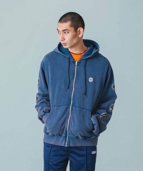 セール】【UK COLLECTION】CIRCLE LOGO ZIP SWEAT HOODIE（パーカー